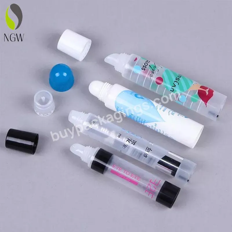 Custom Extruded Plastic Lip Gloss Tubes Packaging Cosmetic Empty Tube Lip Gloss Squeeze Clear Collapsible Tubes