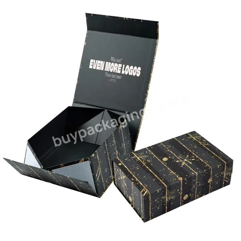 Custom Foldable Rigid Paper Box Cardboard Clothes Packaging Luxury Gift Magnetic Boxes With Magnetic Closure Lid