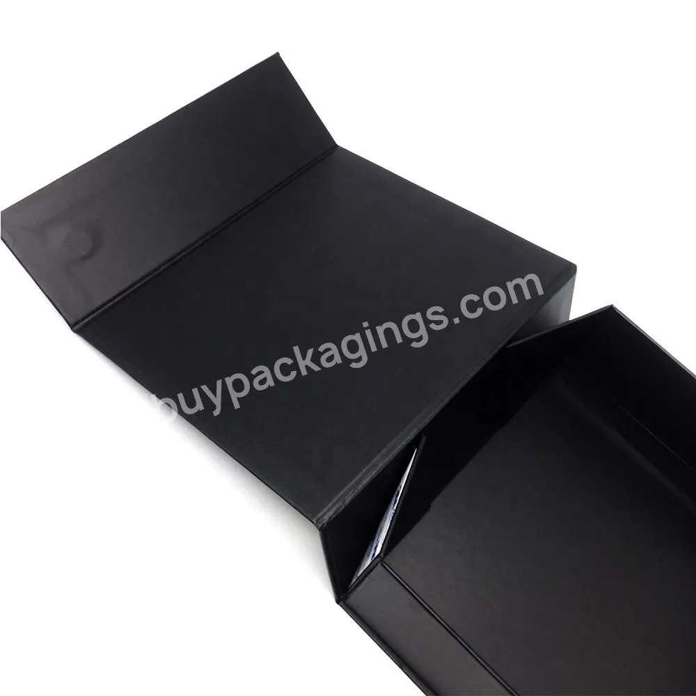 Custom Folding Black Gift Packaging Paper Box Luxury Cardboard Box With Logos