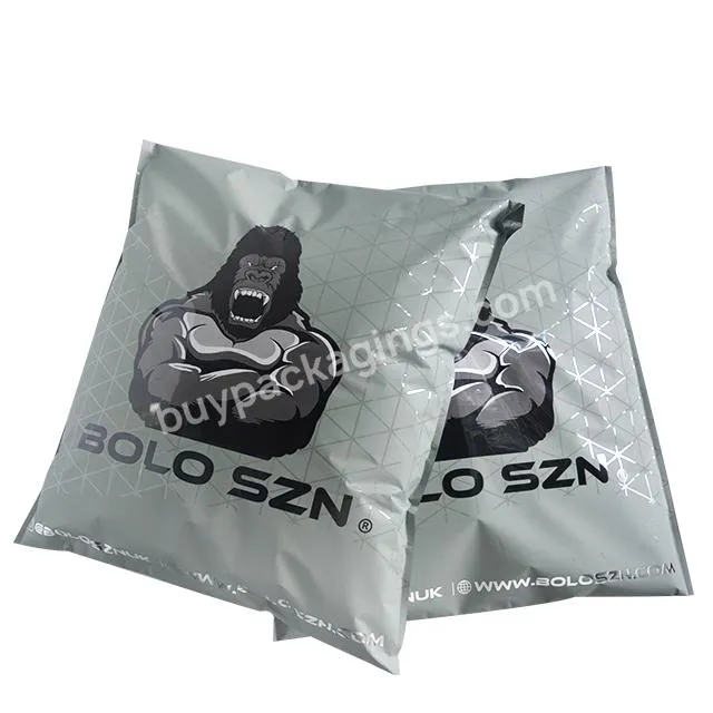 Custom Frosted Mailing Courier Ship Mailbag Clothing Shipping Packaging Branded Poly Bags Matte Grey Aluminium Foil Poly Mailer