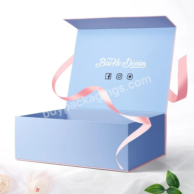Custom Giant Underwear Dress Gift Box Cardboard Packaging Box With Handle Box For Dress
