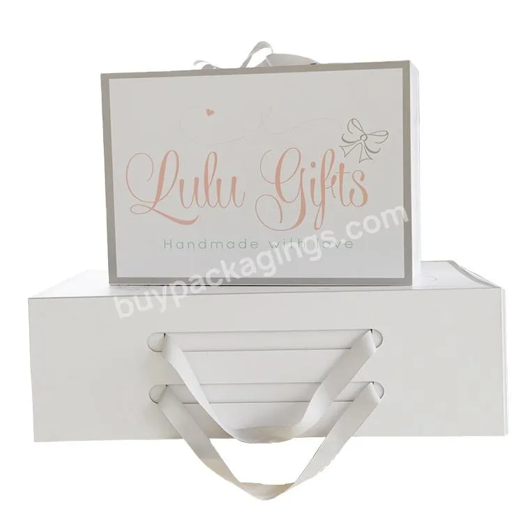 Custom Giant Underwear Dress Gift Box Cardboard Packaging Box With Handle Box For Dress