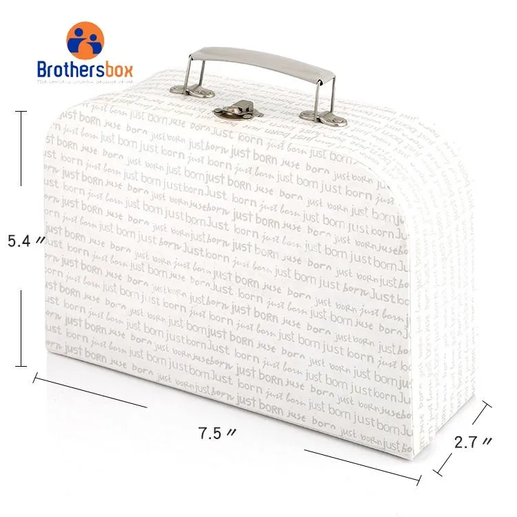 Custom gift box Cardboard paper box white suitcase