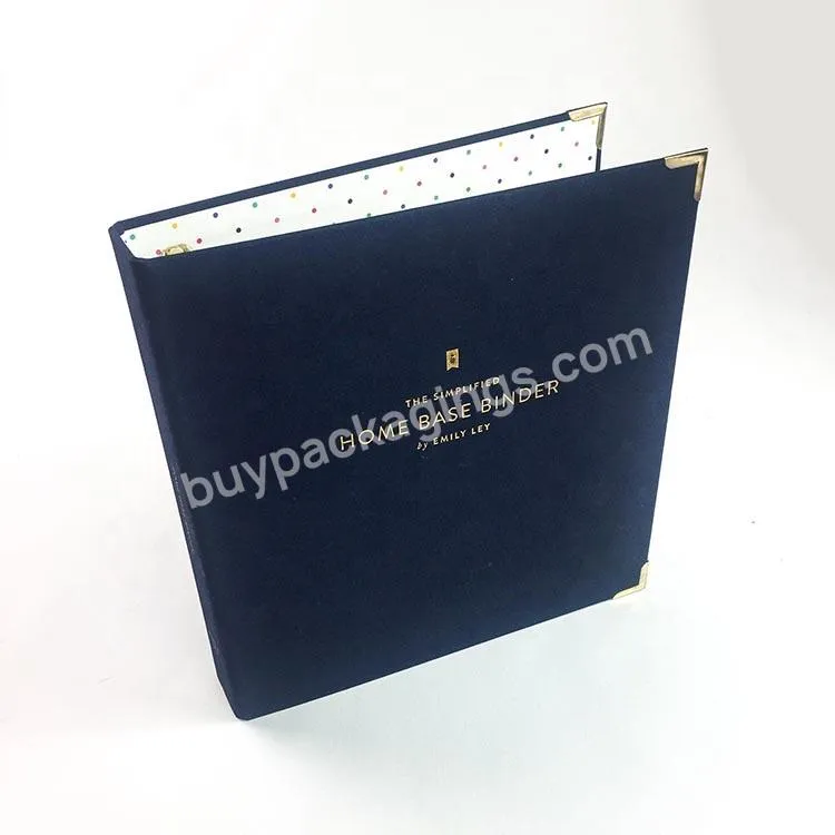 Custom High Quality Simple Presentation Bookcloth Linen Fabric Ring Binders