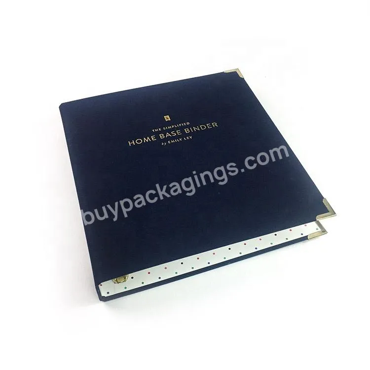 Custom High Quality Simple Presentation Bookcloth Linen Fabric Ring Binders