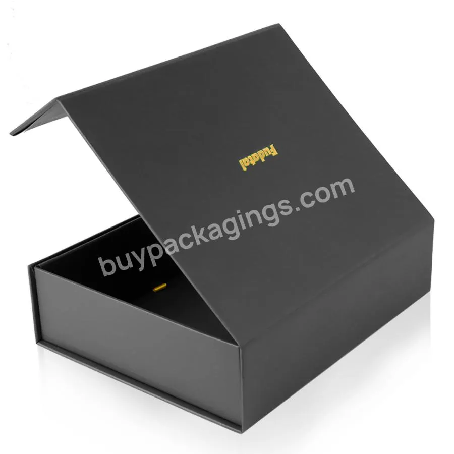 Custom Jewelry Small Magnetic Paper Packaging Box Rose Gold Clothing Book Shaped Folding Magnetic Gift Box