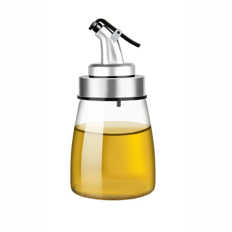 Custom Kitchen Food Grade Glass Pour Bottle Oil and Vinegar Pour Cooking Oil Glass Pour Spout Bottle