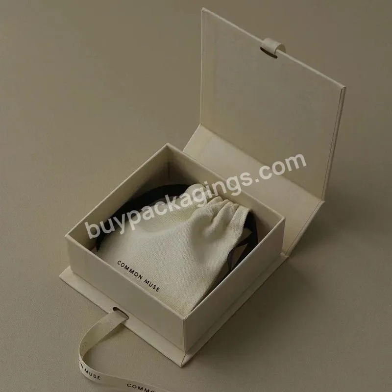 Custom Kraft led Jewelry Gift Boxes Jewelry Pouch and Box Earring Necklace Cardboard Magnetic Jewelry Box With Gold logo