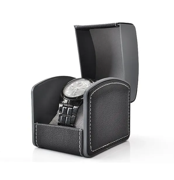 Custom Leather Men Black Watch Box package box