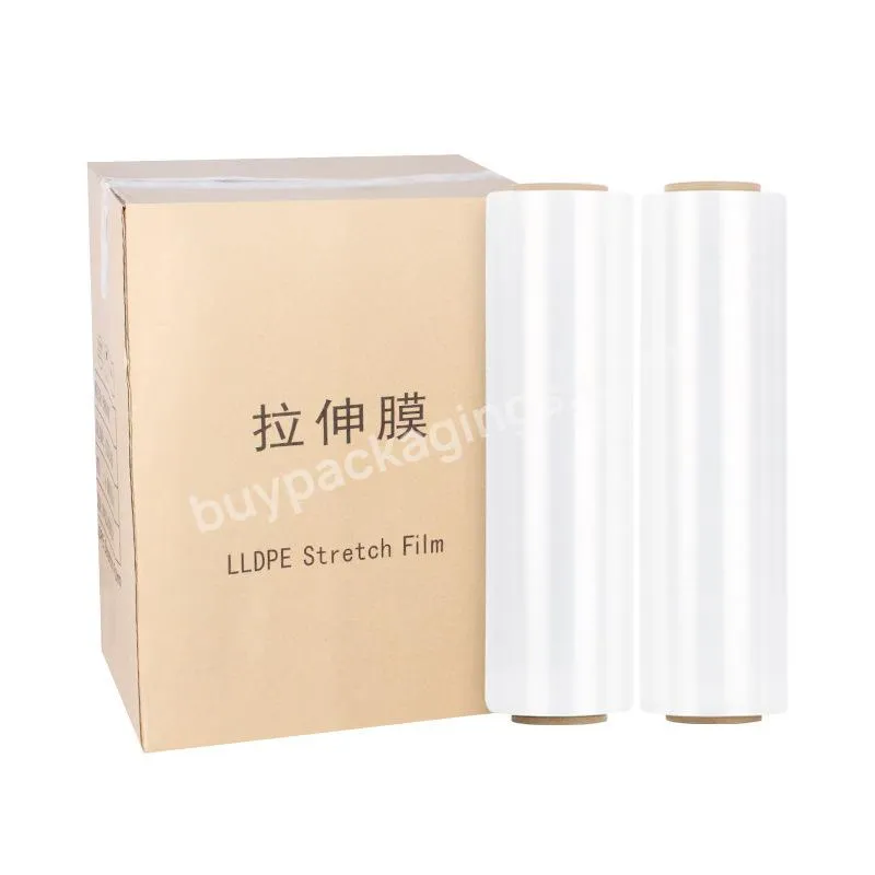 Custom Lldpe Pallet Wrapping Film Plastic Wrap Machine Use Stretch Film