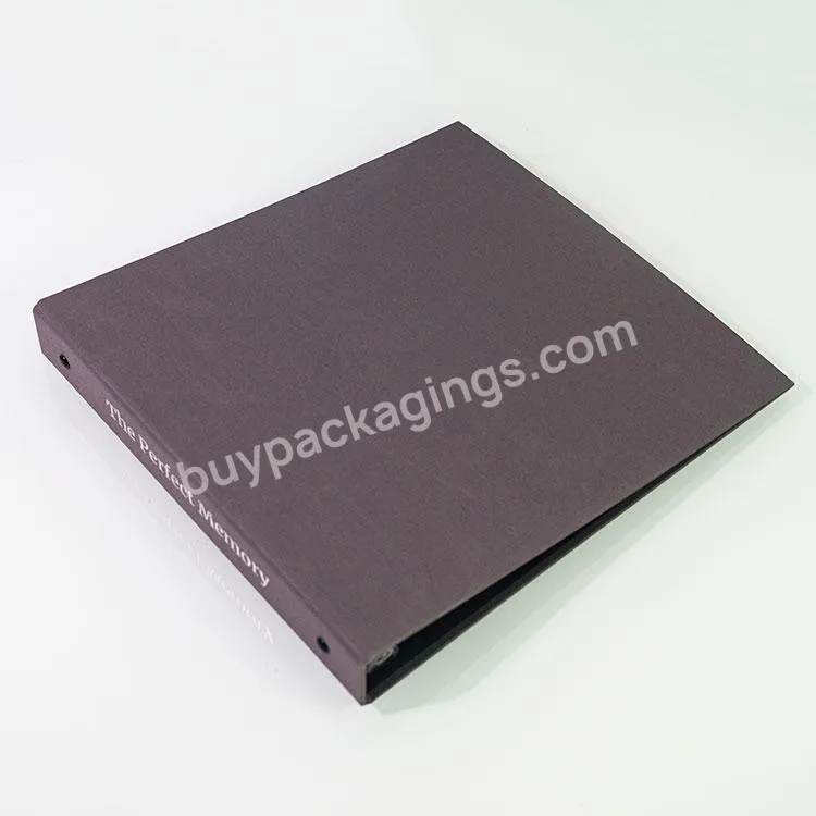 Custom Logo 4*6 Inch Binder Cardboard 2 Paper Ring Binding A4 Kraft Paper File Folder