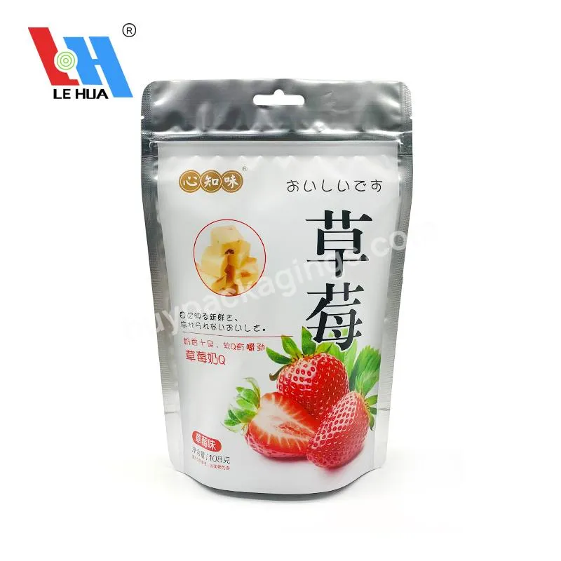 Custom Logo Aluminum Foil Bag Stand Up Eco Friendly Strawberry Fruit Packaging Bags