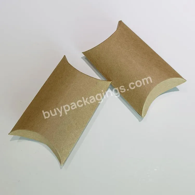 Custom Logo Best Selling Packaging Small Recycled Kraft Paper Pillow Shaped Box