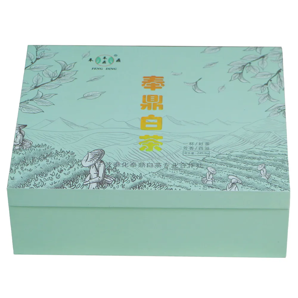 Custom Logo China Luxury Paper Board Tea Gift Box with Metal Tin Tea Storage Box Coffee Container Wholesale