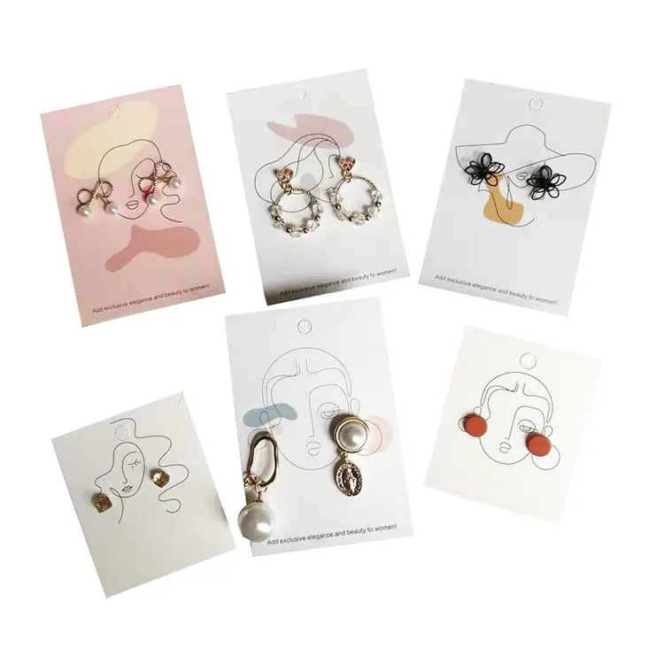 Custom logo display holders packaging jewelry earring necklace bracelet card