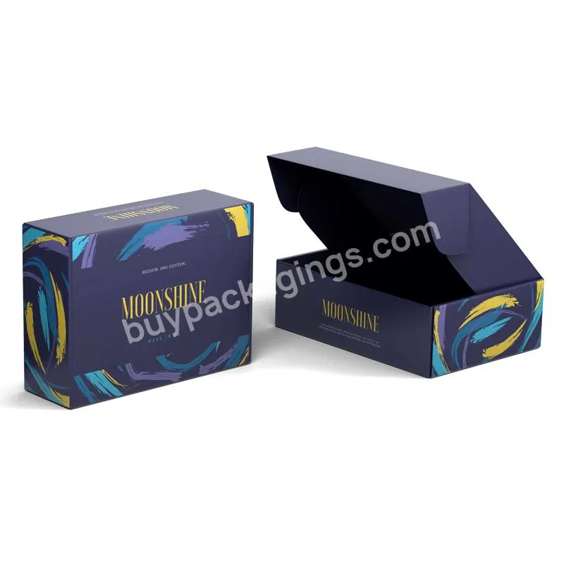 Custom Logo E-flute Clothing Packaging Paper Box Corrugated Shipping Mailer Boxes