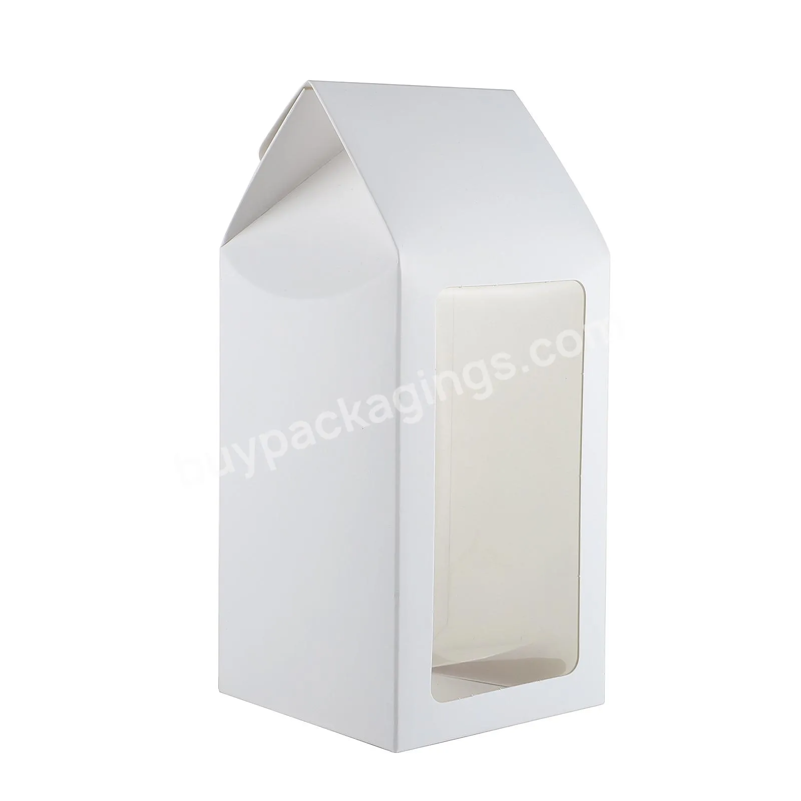 Custom Logo High-end white paper box plastic window Gift Packaging Box