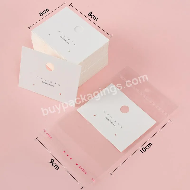 Custom Logo High-Grade Hot Sale High Quality Display Cases Earring Necklace Jewelry Holder Packaging Display Paper Ring Card