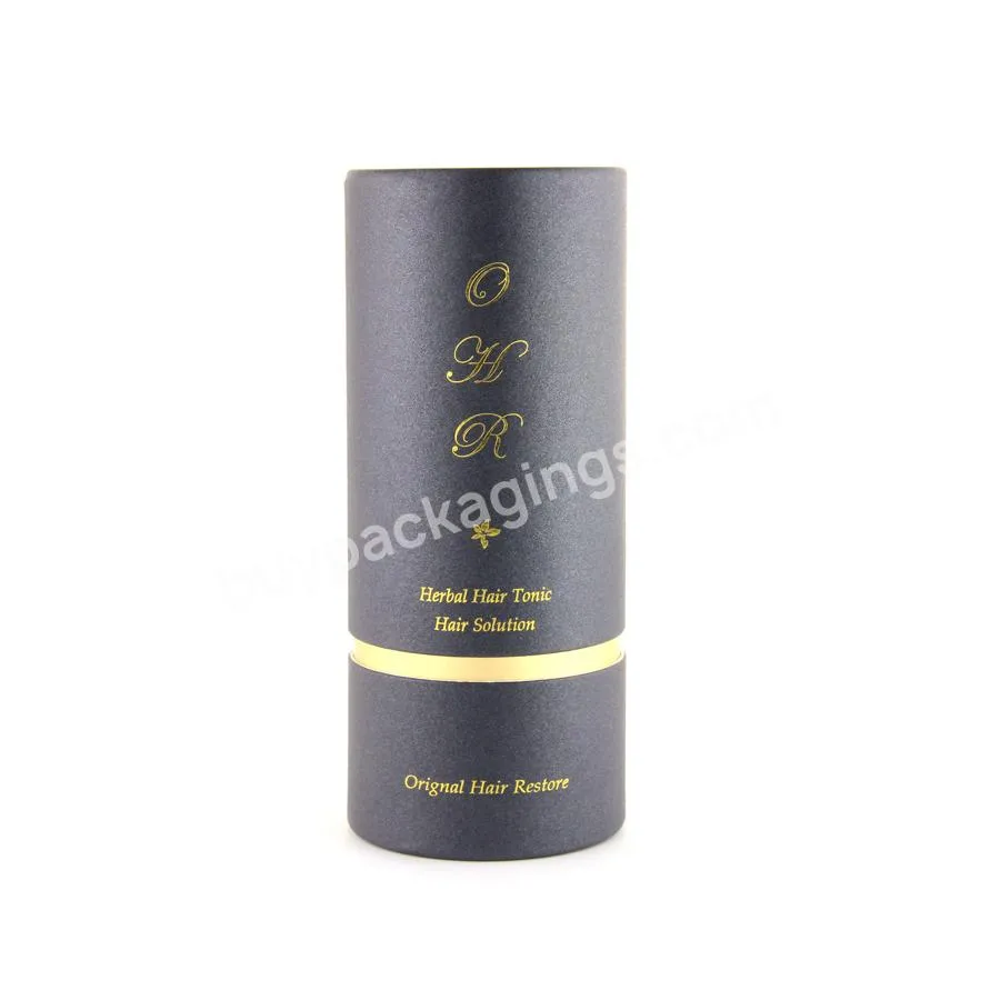 Custom Logo Hot Stamping Cosmetic Round Corrugated Matte Black Paper Tube With Rolled Edge - Buy Paper Tube Round Packaging,Corrugated Paper Tube,Cosmetic Paper Tube