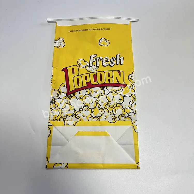 Custom Logo Kraft Paper Microwave Paper Snacks Popcorn Pouch Bags Packaging Popcorn Bags