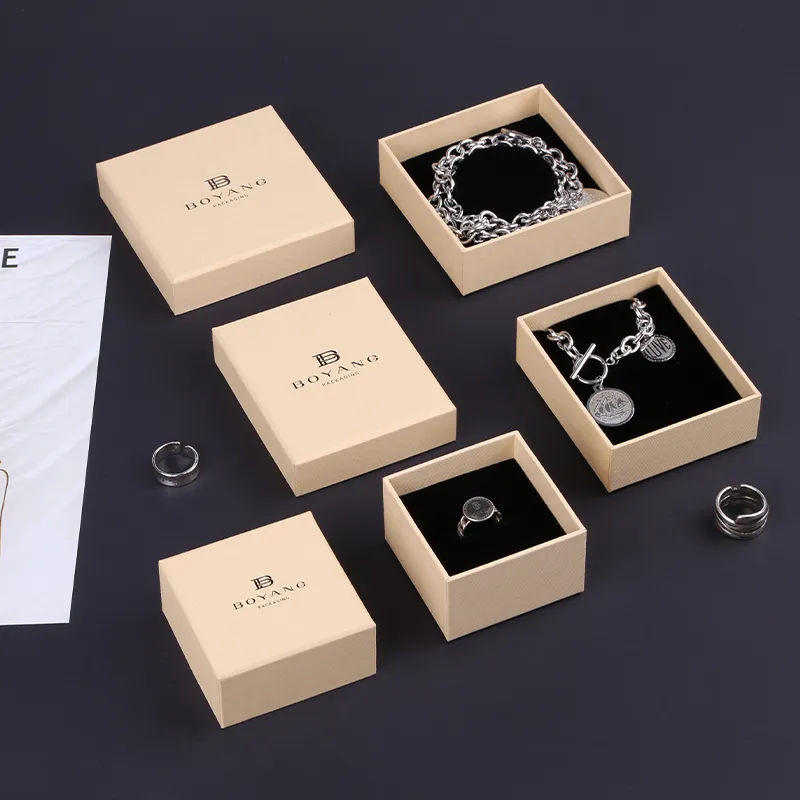 Custom logo Luxury Box Jewelry Storage Packaging Small Unique Marble Necklace Ring Box