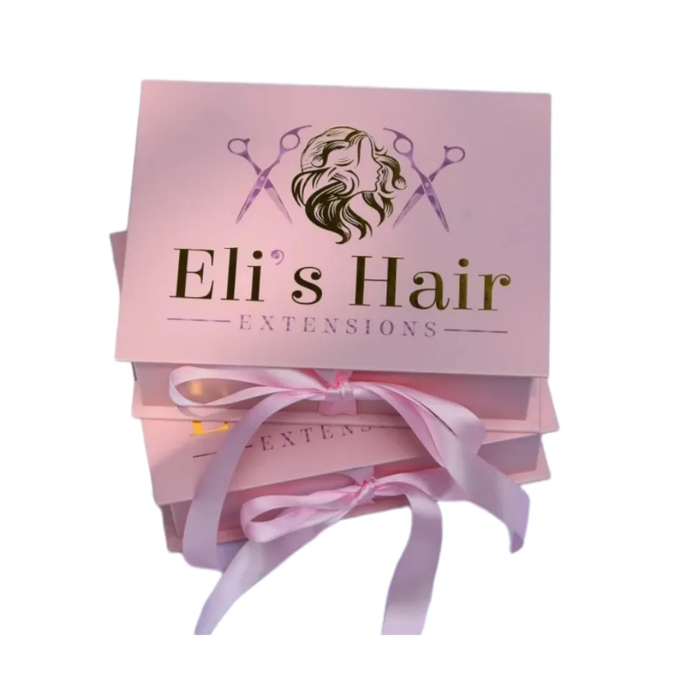 Custom Logo Luxury Bundle Wig Box Boxes Packaging Hair Extension Wig Packaging Folding Box