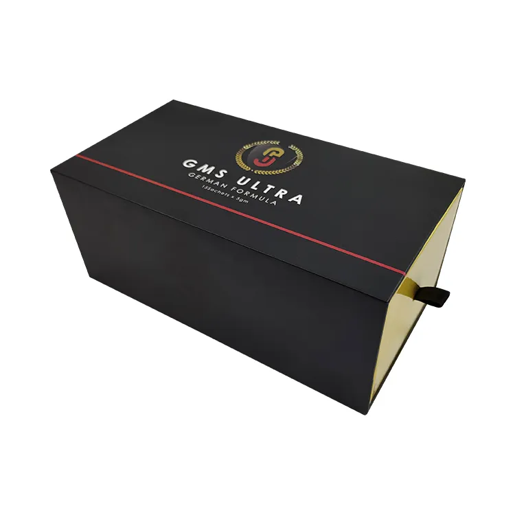 Custom logo luxury jewelry packaging box print slide drawer gift cardboard rigid box for skincare makeup