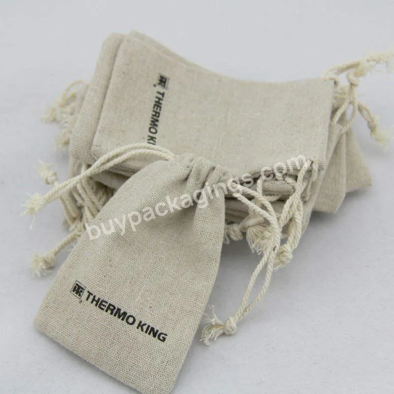 Custom Logo Natural Burlap Drawstring Bag Hemp Sacks Coffee Pouch Jute Bags For Gift