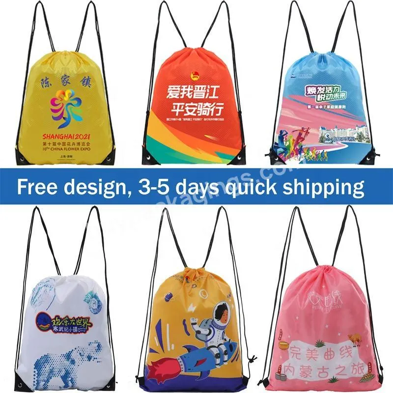 Custom Logo Nylon Polyester 210d Promotion Gym Drawstring Backpack Christmas Draw String Black Sports Bags - Buy Polyester Drawstring Bag,Drawstring Bag,Polyester Backpack Bags.