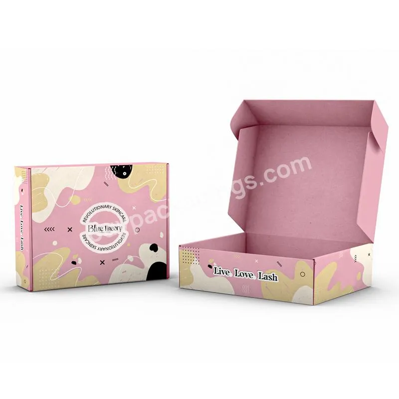 Custom Logo Pink Color Corrugated Packaging Mailer Box Shipping Box Paper Box With Quality Assurance