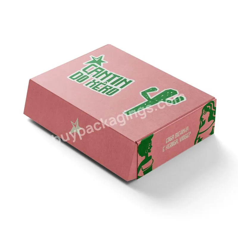 Custom Logo Pink Color Corrugated Packaging Mailer Box Shipping Box Paper Box With Quality