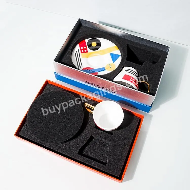 Custom Logo Premium Cardboard Paper Gift Packaging Luxury Extension Magnetic Mug Gift Set Box