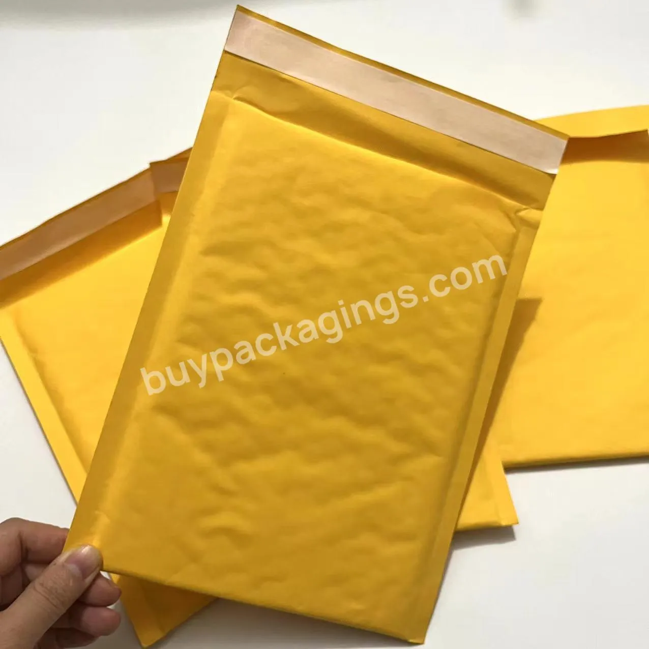 Custom Logo Printed Kraft Bubble Mailer Compostable Bubble Padded Envelope Kraft Paper Envelope Shipping Bubble Bag For Cosmetic