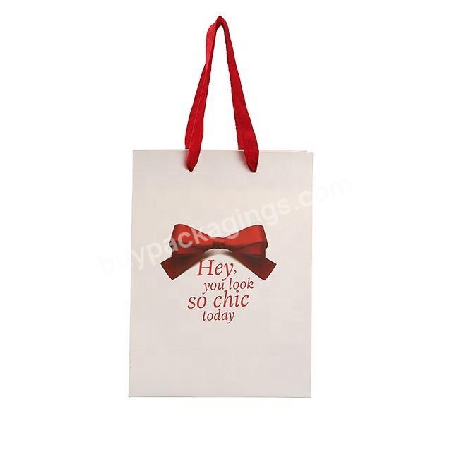 Custom Logo Printed Luxury Merchandise Retail Cardboard Bag For Packaging Art Paper Shopping Bags