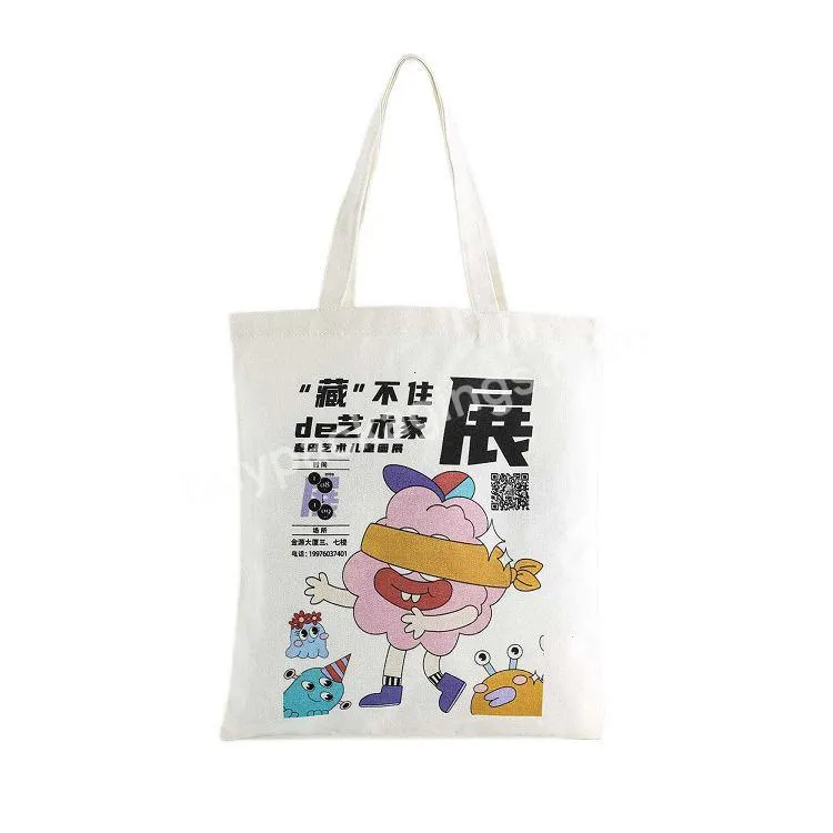 Custom Logo Printed Plain Organic Cotton Reusable Tote Canvas Shopping Eco-friendly Bag