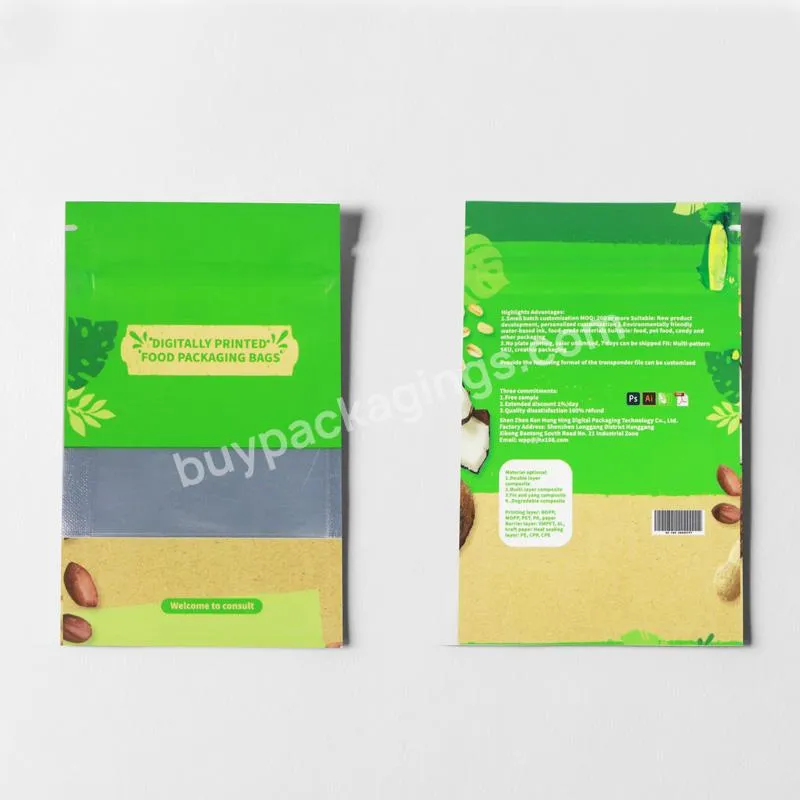 Custom Logo Printed Plastic Resealable Kraft Pouch Ziplock Brown Kraft Paper Packaging Bags For Tea/coffee/spices Plastic Bag - Buy Ziplock Bags,Digital Printing Plastic Bag,Aluminum Foil.