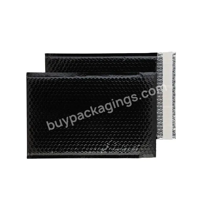 Custom Logo Printed Polymailer Matte Black Poly Mailer Mailing Bubble Bag Envelopes Packaging