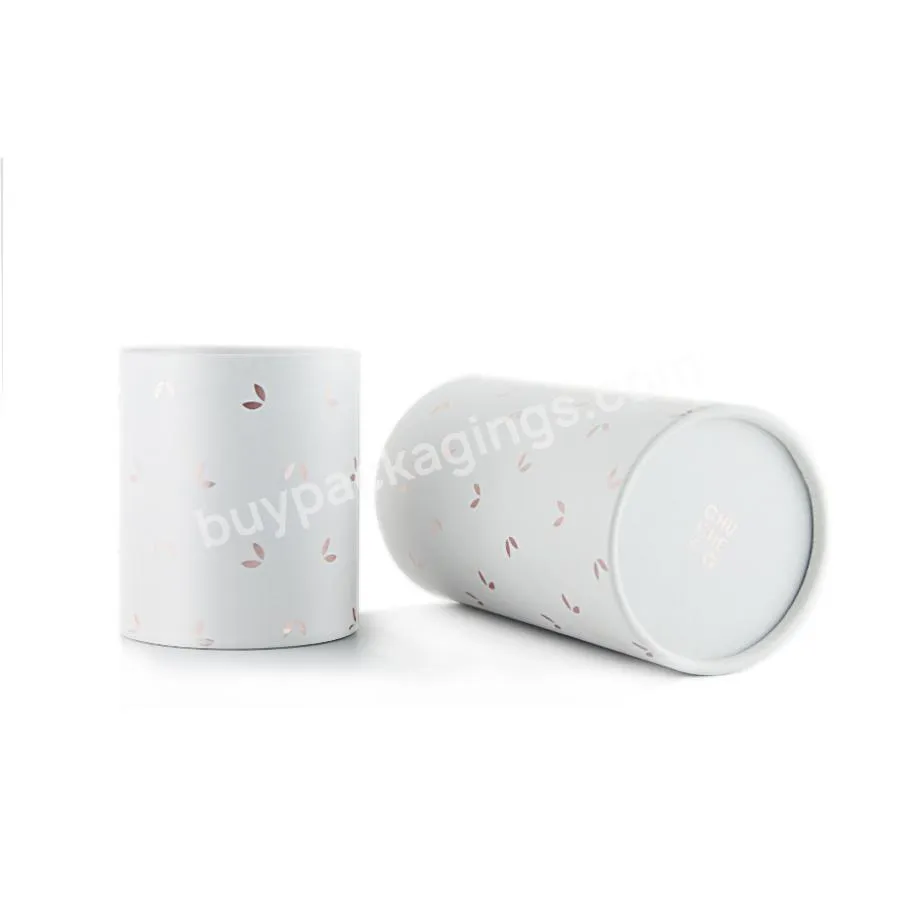 Custom Logo Printed Round Empty Recycled Cardboard Paper Tubes For Candles