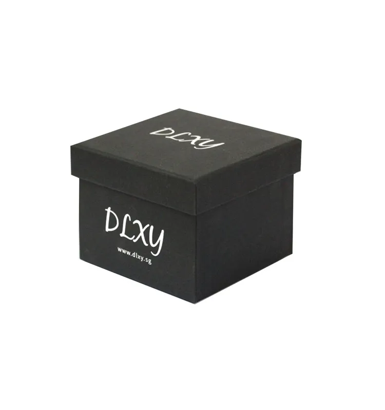 custom logo printing black matte square watch gift box wholesaler