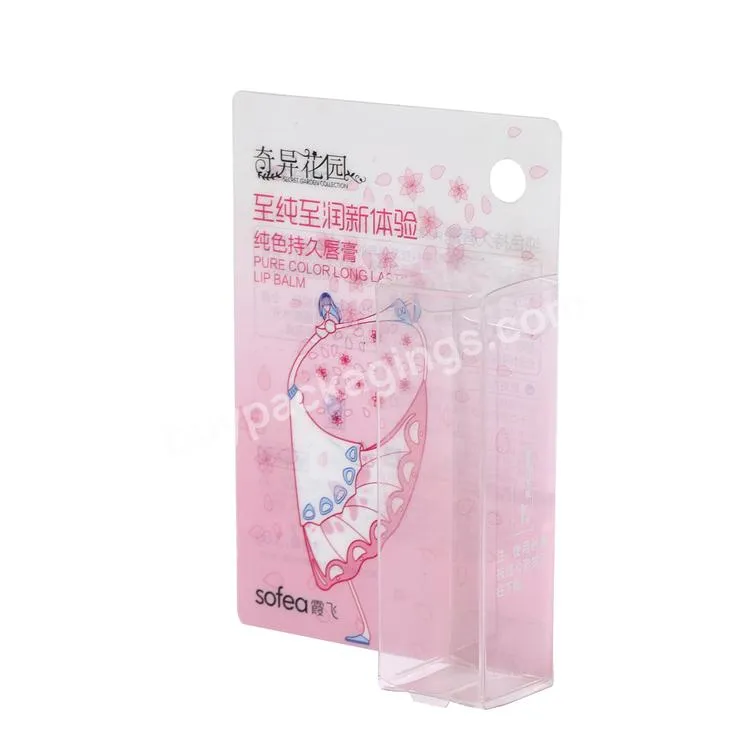 Custom Logo Printing Luxury Cosmetic Lip Gloss Clear Packaging Box