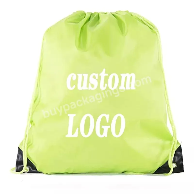 Custom Logo Promotional Backpack Storage Gym Polyester Drawstring Bag