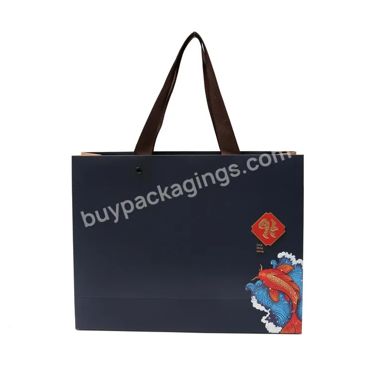 Custom Logo Recyclable Various Design Paper Bag Gift Packaging With Handles