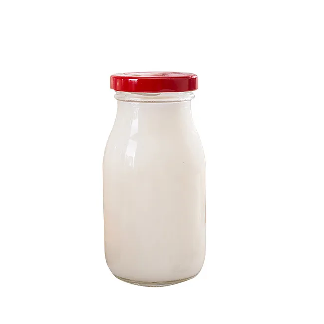 Custom Logo Transparent Custom Size 300Ml 500Ml Glass Milk Bottle