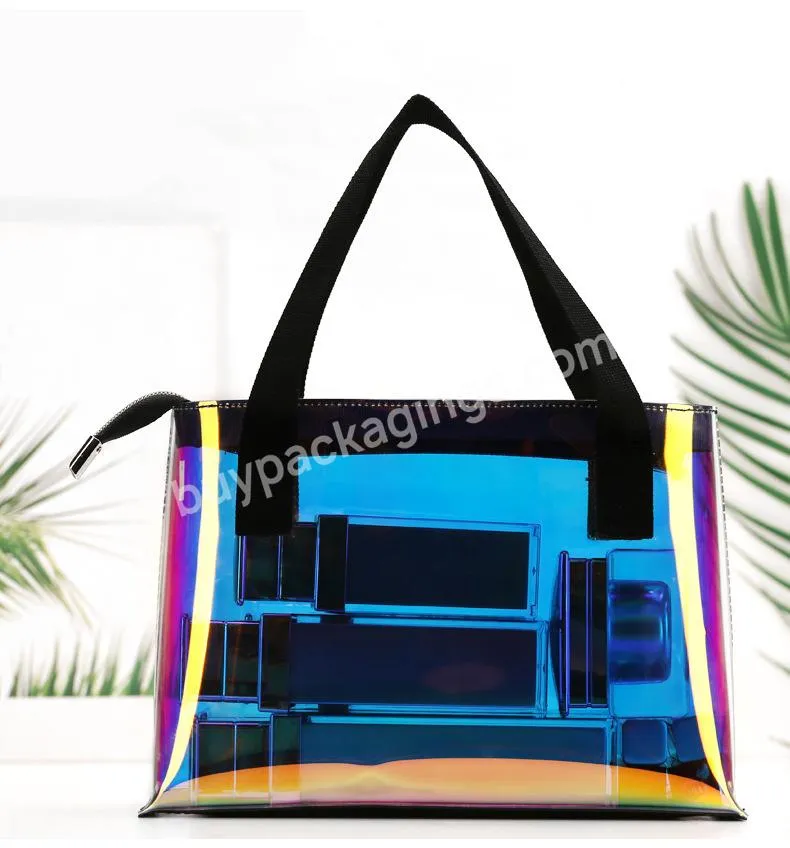 Custom Logo Travel Transparent Large Capacity Pvc Zipper Cosmetic Bag Waterproof Makeup Bag