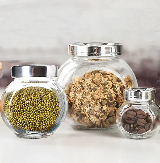 Custom Logo Various Size Kitchen Seasoning Glass Seasoning Pepper Salt Jar With Metal Cap