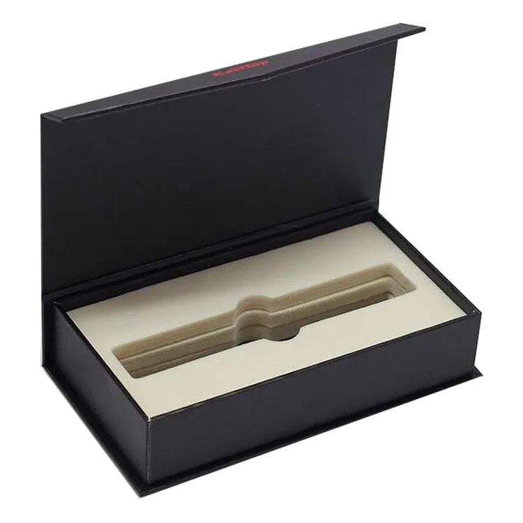 Custom LOGO watch packaging empty magnetic gift rigid cardboard box with foam insert