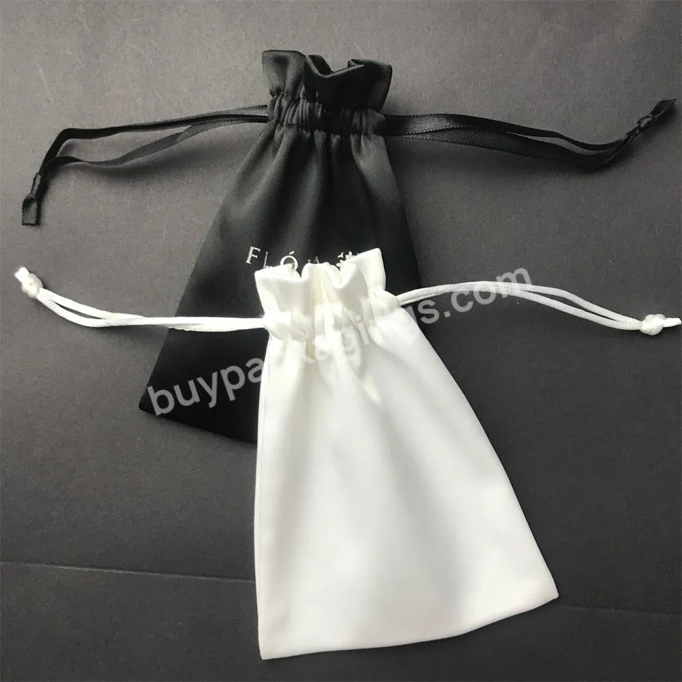 Custom Logo Wholesale Eco Friendly White Black Gold Silk Satin Dust Pouch Bags For Jewelry - Buy Silk Jewelry Pouch,Satin Jewelry Pouch,Jewelry Dust Bags.