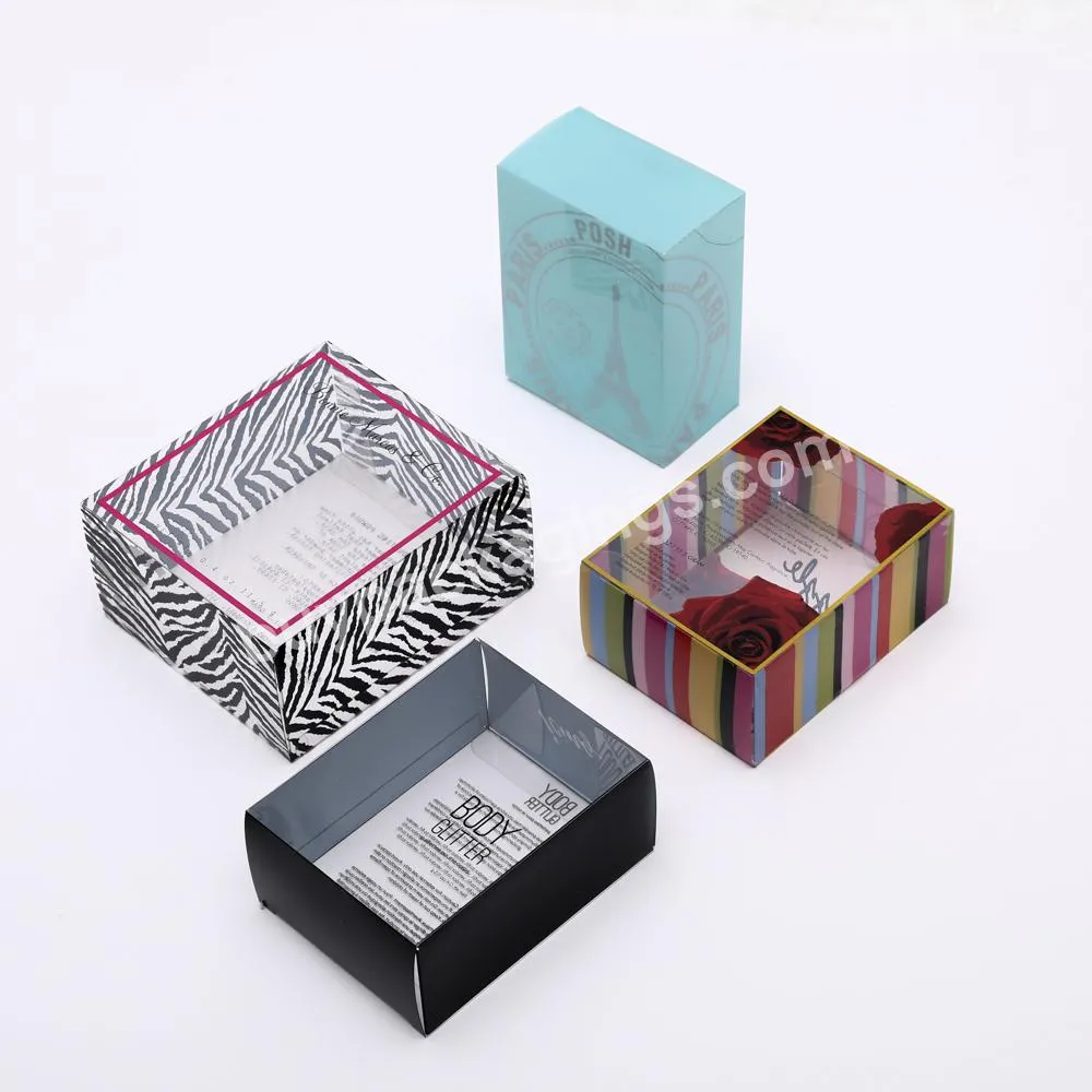 Custom Logo Wholesale Transparent cosmetic little Plastic Packaging Gift Box