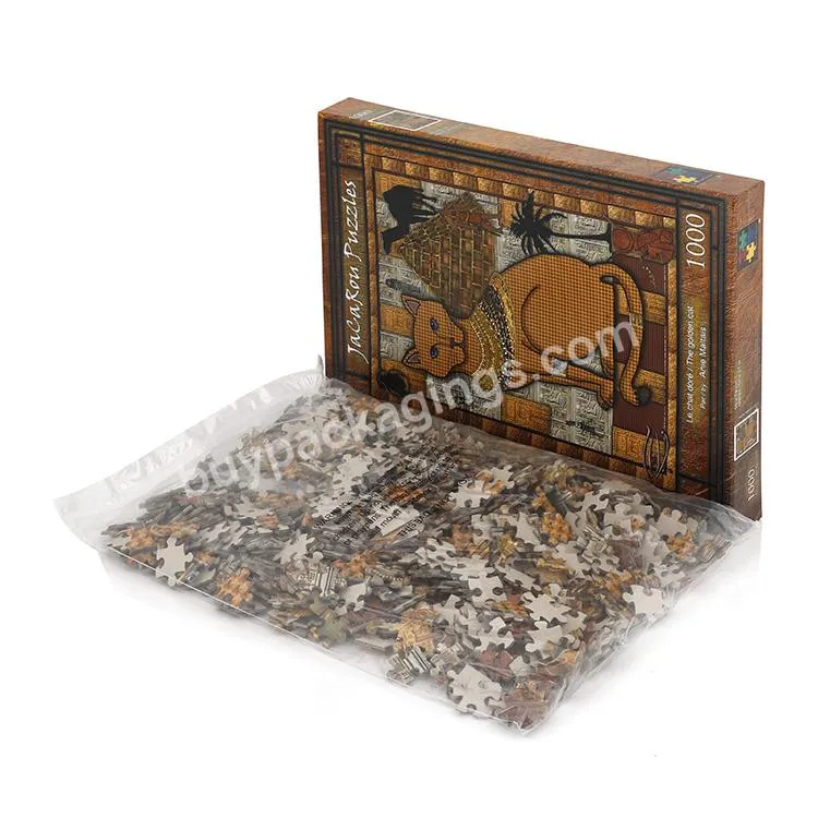 Custom Luxury Adult Quebra Cabeca Paper 500 1000 Piece Pcs Jigsaw Puzzle For Adult Pieces