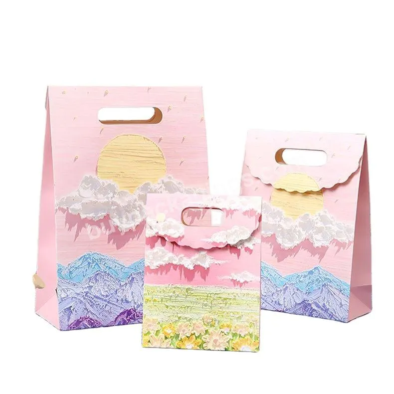 Custom Luxury Boutique Clothing Packaging Retail Bags Die Cut Handle Premium Shopping Kraft Paper Gift Bag Wholesale